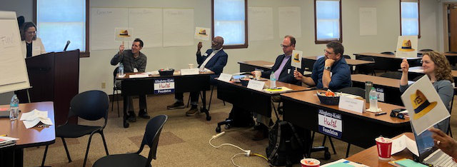 Chris presenting at a nonprofit board retreat.